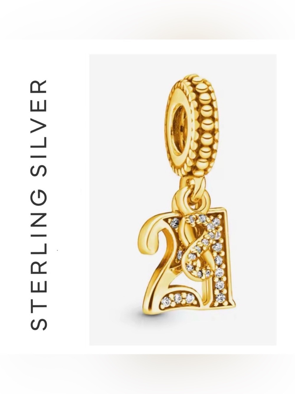 🌟🌟 14K Gold Plated #21 Dangle Charm